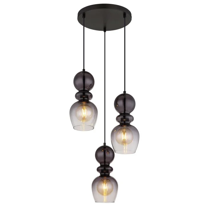 Lámparas Globo Lighting Clarity Lámparas suspendidas Negro, 3 luces
