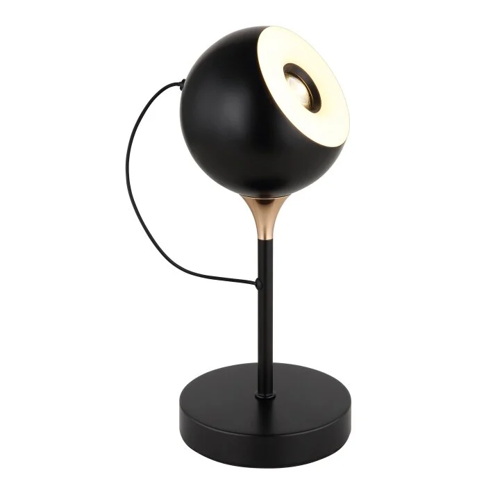 Lámparas Globo Lighting Donovan Lámparas de mesa LED Cromo, Negro, 1 luz