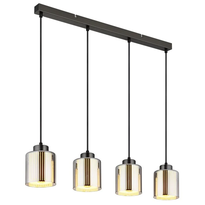Lámparas Globo Lighting Felicia Lámparas suspendidas Negro, 4 luces