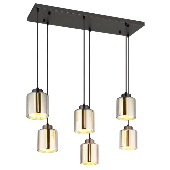 Lámparas Globo Lighting Felicia Lámparas suspendidas Negro, 6 luces