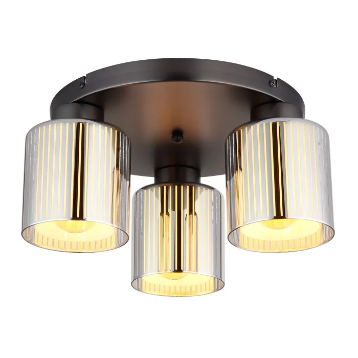 Lámparas Globo Lighting Felicia Plafones Negro, 3 luces