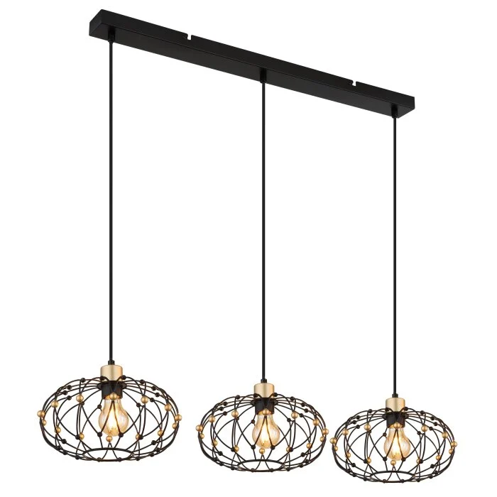 Lámparas Globo Lighting Greys Lámparas suspendidas Negro, 3 luces