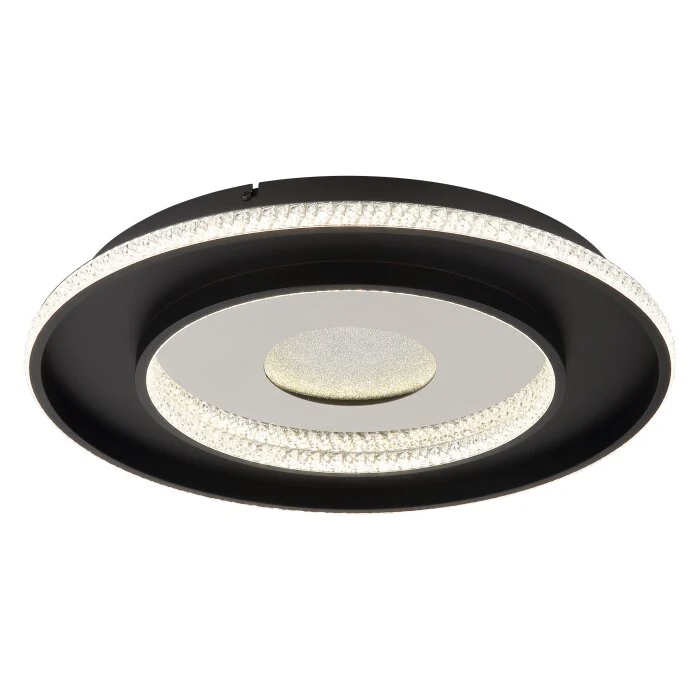 Lámparas Globo Lighting Marsh Plafones LED Negro, 1 luz, Mando a distancia