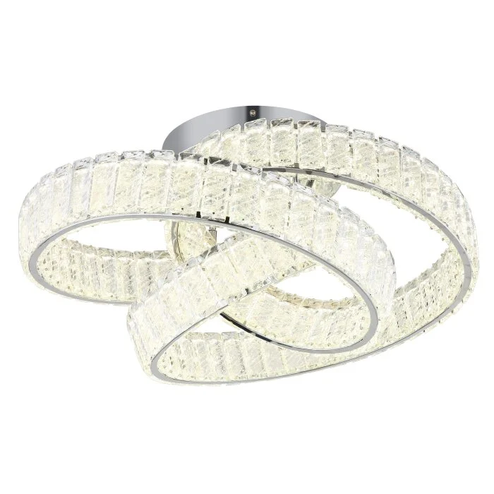 Lámparas Globo Lighting Mucky Plafones LED Cromo, 1 luz, Mando a distancia