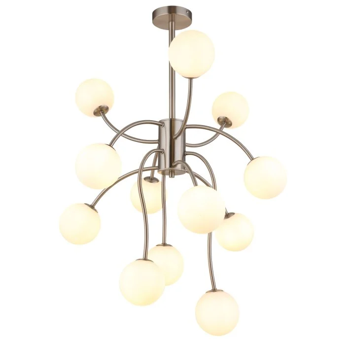 Lámparas Globo Lighting Riha Plafones Blanca, 12 luces