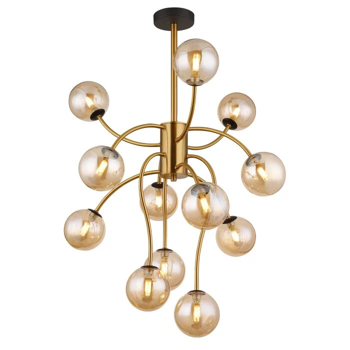 Lámparas Globo Lighting Riha Plafones dorado, Latón, 12 luces