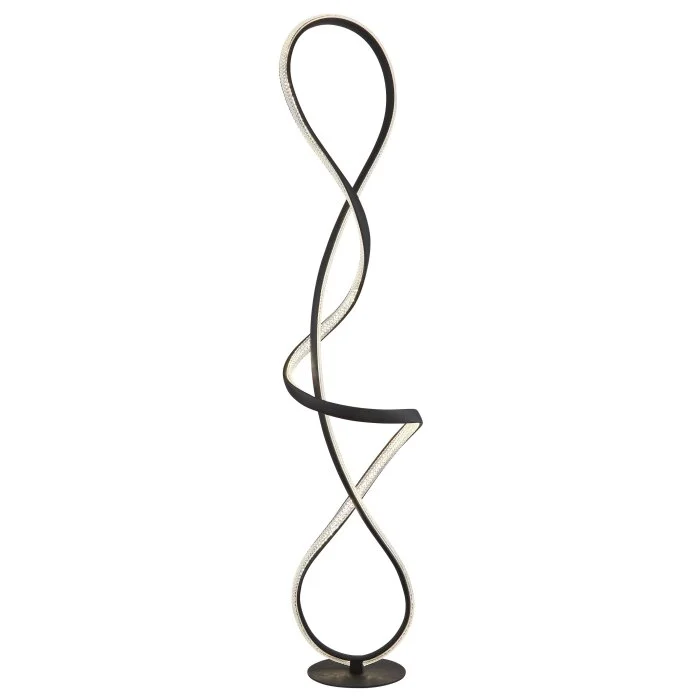 Lámparas Globo Lighting Swirl Lámpara de pie LED Negro, 1 luz