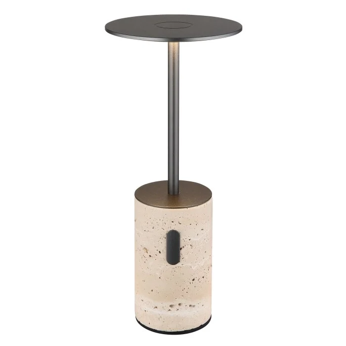 Lámparas Globo Lighting Travertin Lámparas de mesa LED Gris, 1 luz