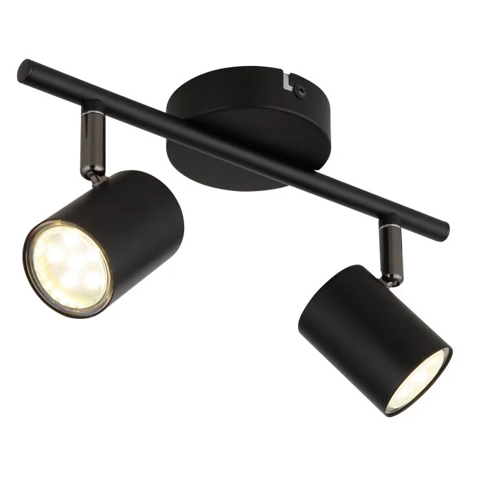 Lámparas Globo Lighting Walters Plafones Negro, 2 luces