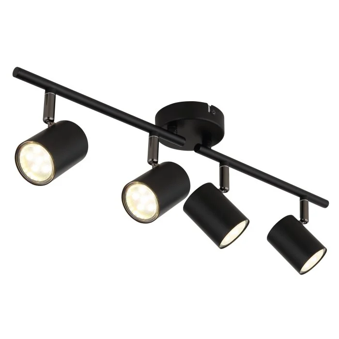 Lámparas Globo Lighting Walters Plafones Negro, 4 luces