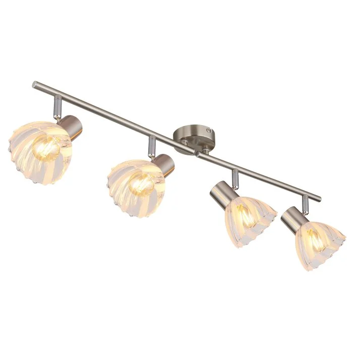 Lámparas Globo Lighting Zachery Plafones Níquel-mate, 4 luces