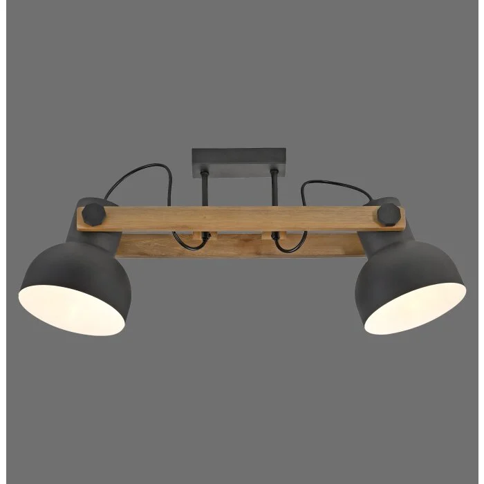Lámparas Leuchten Direkt 2.0 Plafones LED Marrón, Negro, 2 luces