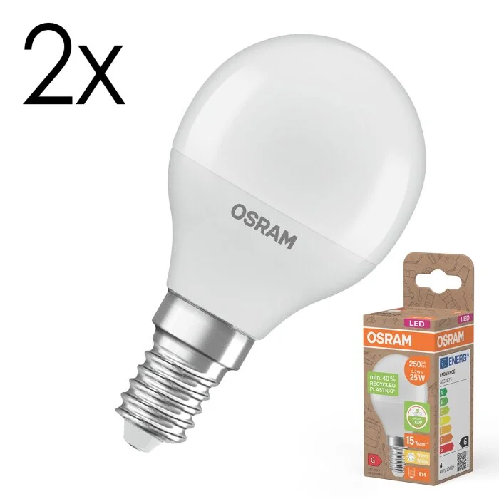 Lámparas Osram E14 3.3 Watt blanco cálido 250 Lumen