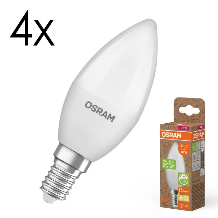 Lámparas Osram E14 4.9 Watt blanco cálido 470 Lumen