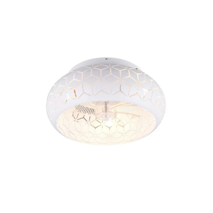 Lámparas Reality mit lámpara ventilador de techo Blanca, 3 luces, Mando a distancia