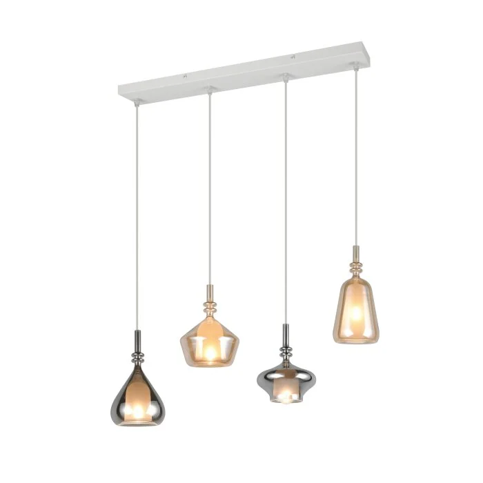 Lámparas Trio Aldea Lámparas colgantes Blanca, 4 luces