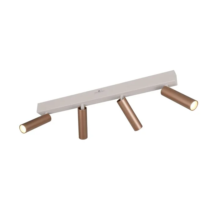 Lámparas Trio Ambala Spot techo LED Marrón, 4 luces