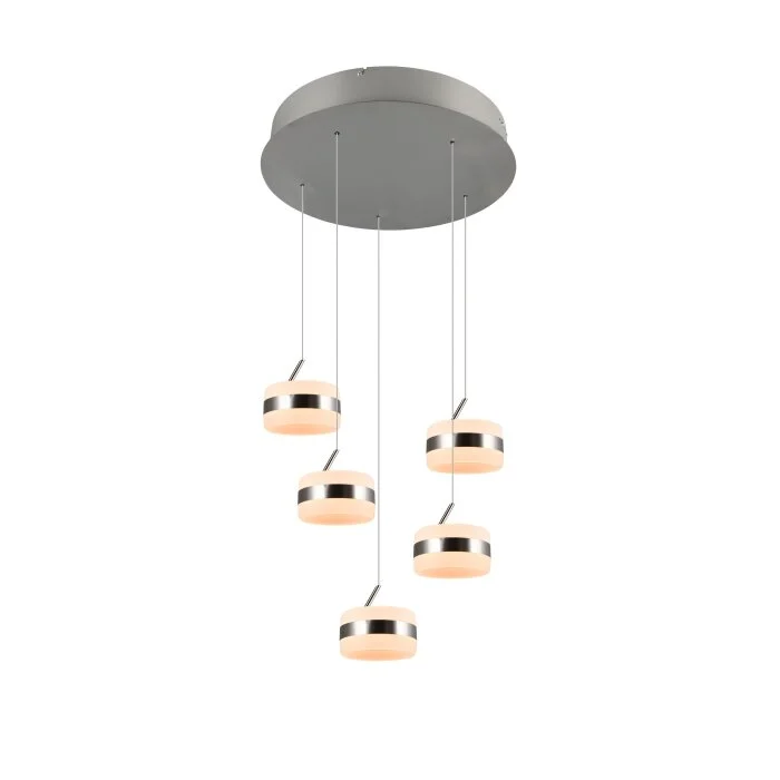 Lámparas Trio Dios Lámparas colgantes LED Níquel-mate, 5 luces