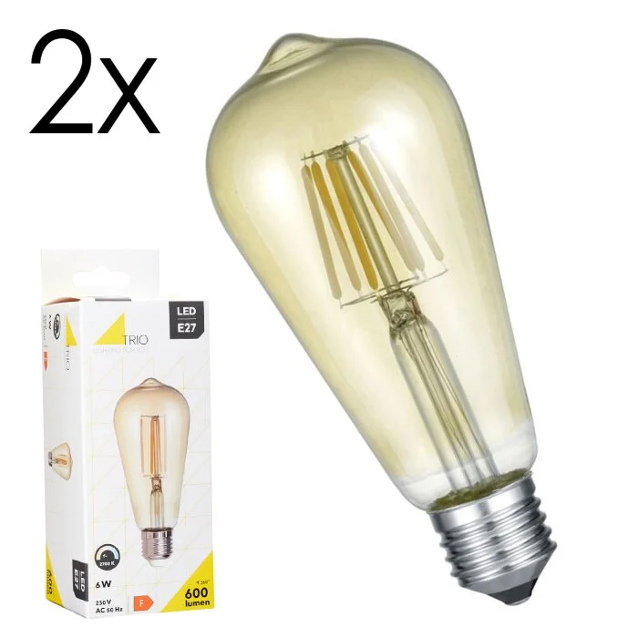 Lámparas Trio E27 LED 6 Watt blanco cálido 600 Lumen