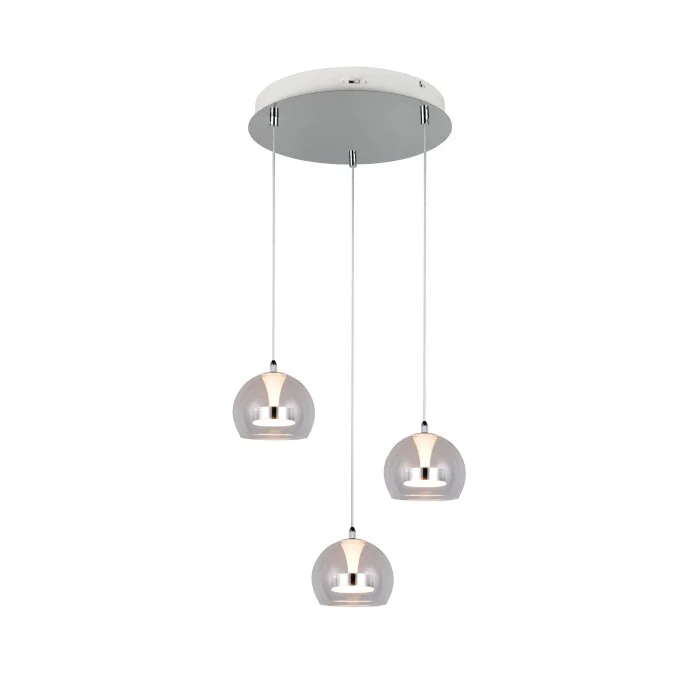 Lámparas Trio Flynt Lámparas colgantes LED Cromo, 3 luces