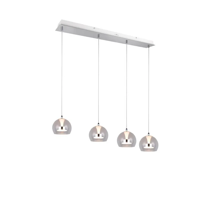 Lámparas Trio Flynt Lámparas colgantes LED Cromo, 4 luces