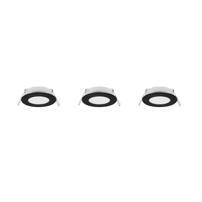 Lámparas Trio Himal Empotrables LED Negro, 3 luces