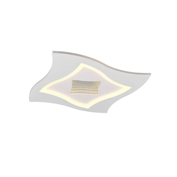 Lámparas Trio Klint Plafones LED Blanca, 1 luz, Mando a distancia, Cambia de color