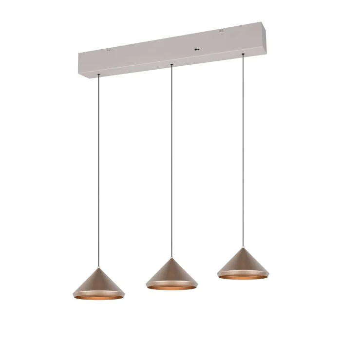 Lámparas Trio Laguna Lámparas colgantes LED Marrón, 3 luces