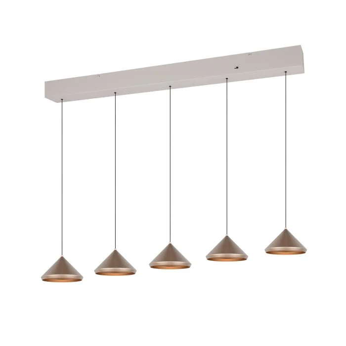 Lámparas Trio Laguna Lámparas colgantes LED Marrón, 5 luces
