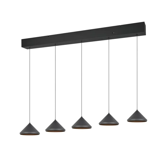 Lámparas Trio Laguna Lámparas colgantes LED Negro, 5 luces