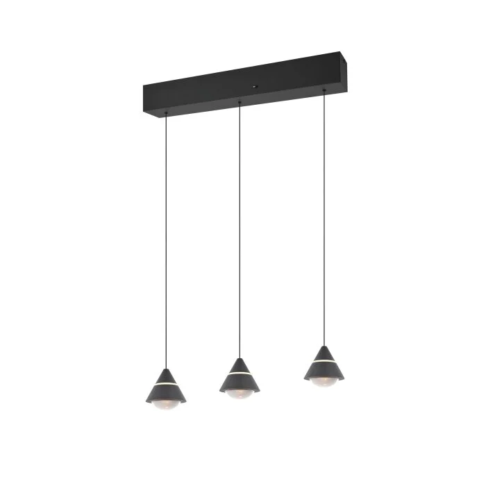 Lámparas Trio Romeo Lámparas colgantes LED Negro, 3 luces