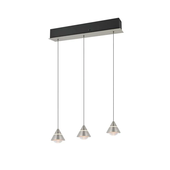 Lámparas Trio Romeo Lámparas colgantes LED Níquel-mate, 3 luces