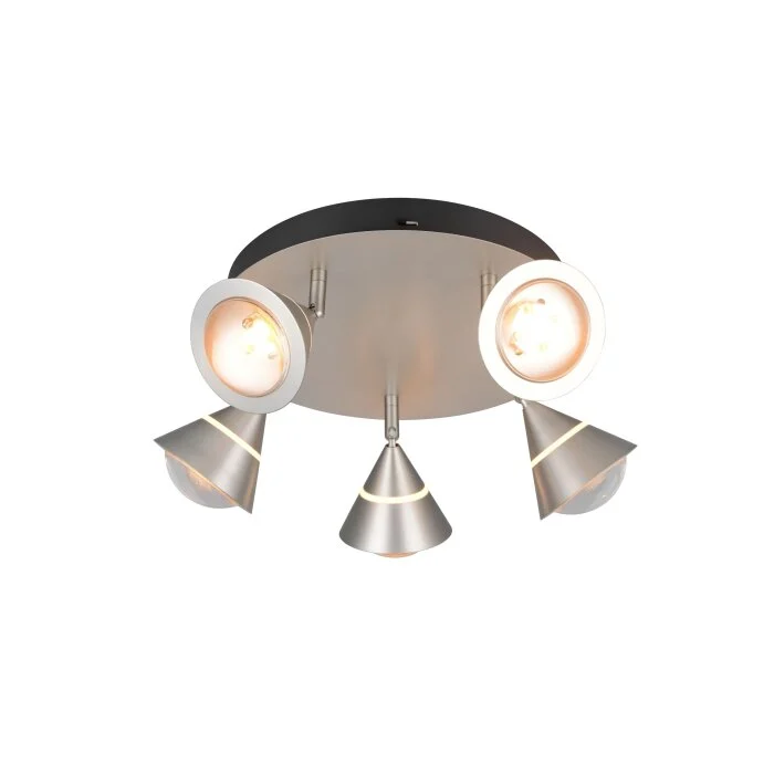 Lámparas Trio Romeo Plafones LED Níquel-mate, 5 luces