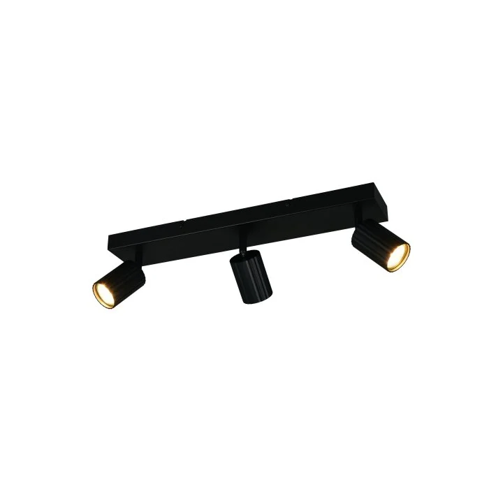 Lámparas Trio Soka Spot techo Negro, 3 luces