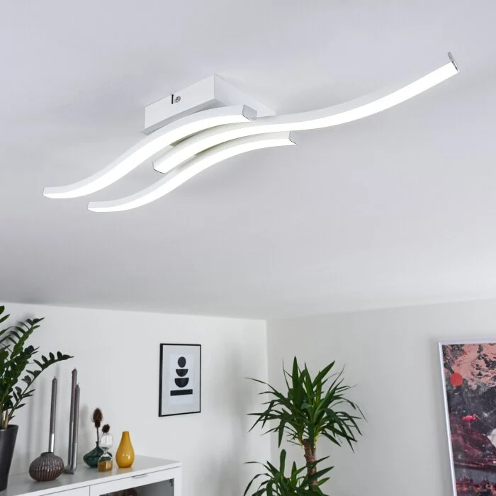 Letala Lámpara de Techo LED Blanca, 3 luces