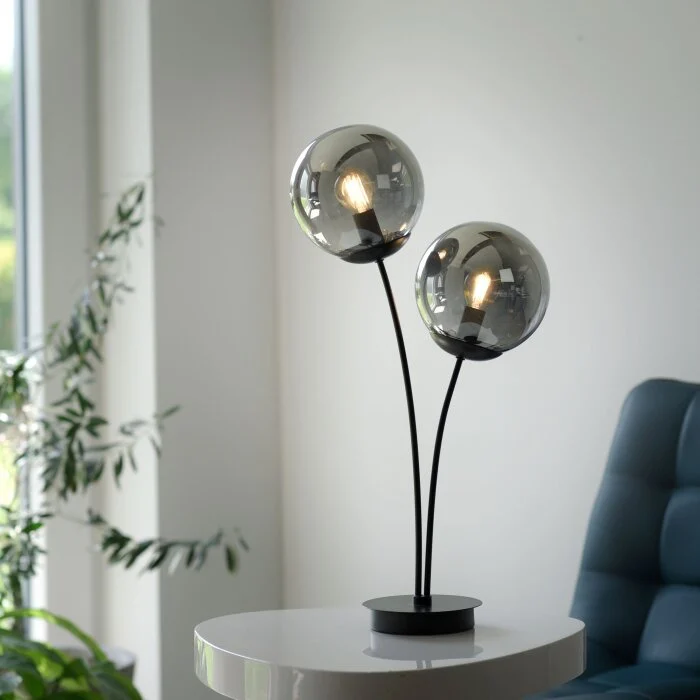 Leuchten-Direkt BIG WIDOW Lámpara Colgante Negro, 2 luces
