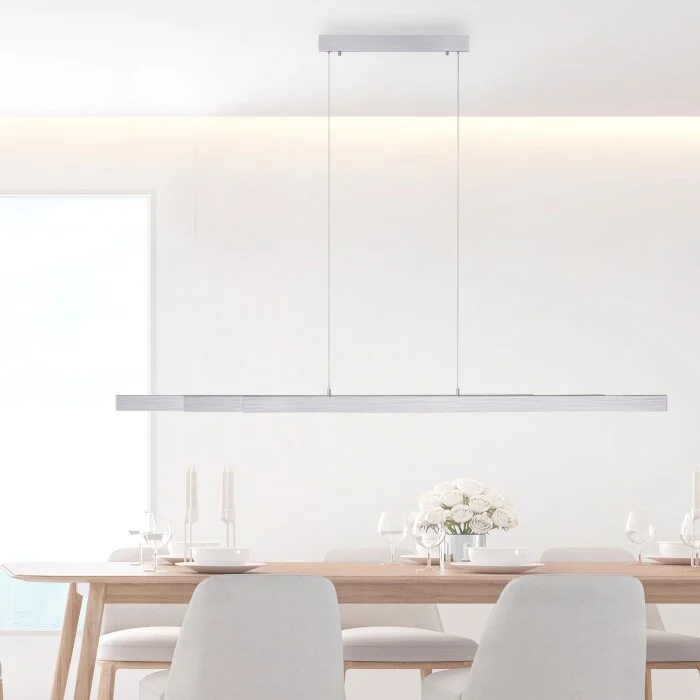 Leuchten-Direkt LUZI Lámpara Colgante LED Plata, 3 luces