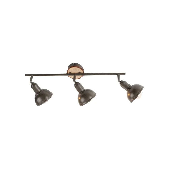 Leuchten-Direkt SWAMP Lámpara de Techo Crudo, 3 luces