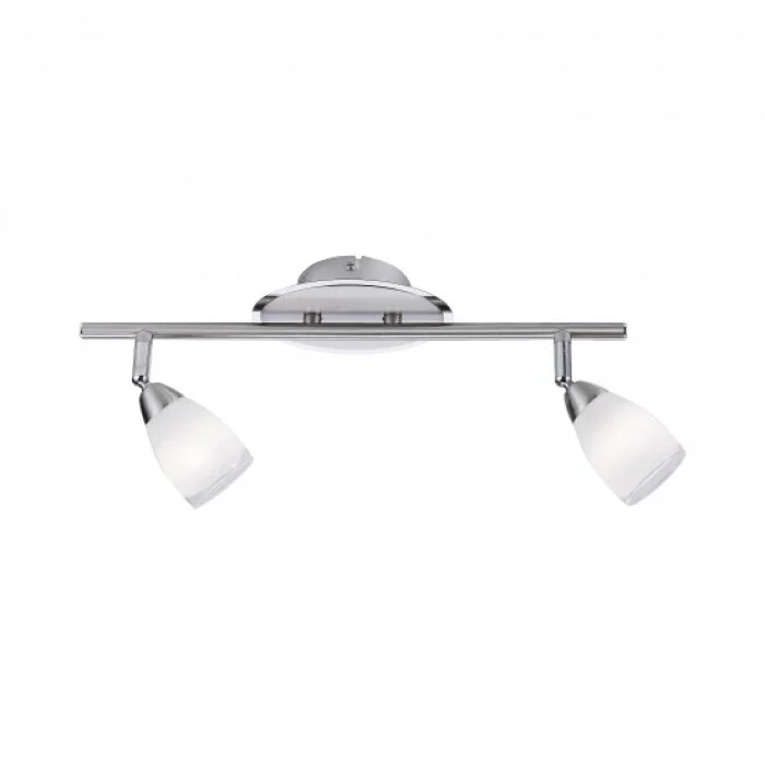 Leuchten-Direkt VINO Lámpara de techo Color acero inoxidable, 2 luces