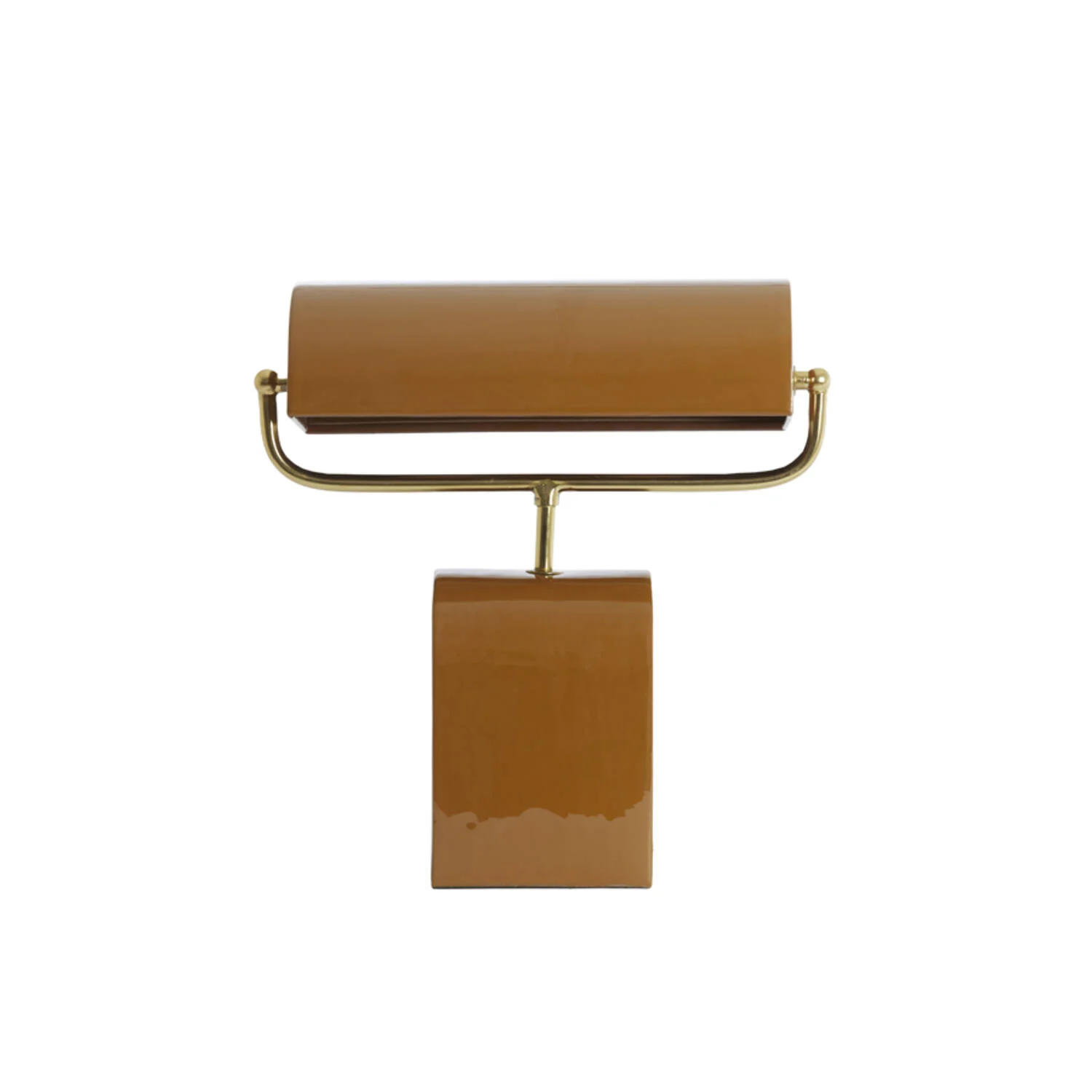 Lámpara de mesa marrón con detalles dorados y estilo lujoso Light & Living Cardona