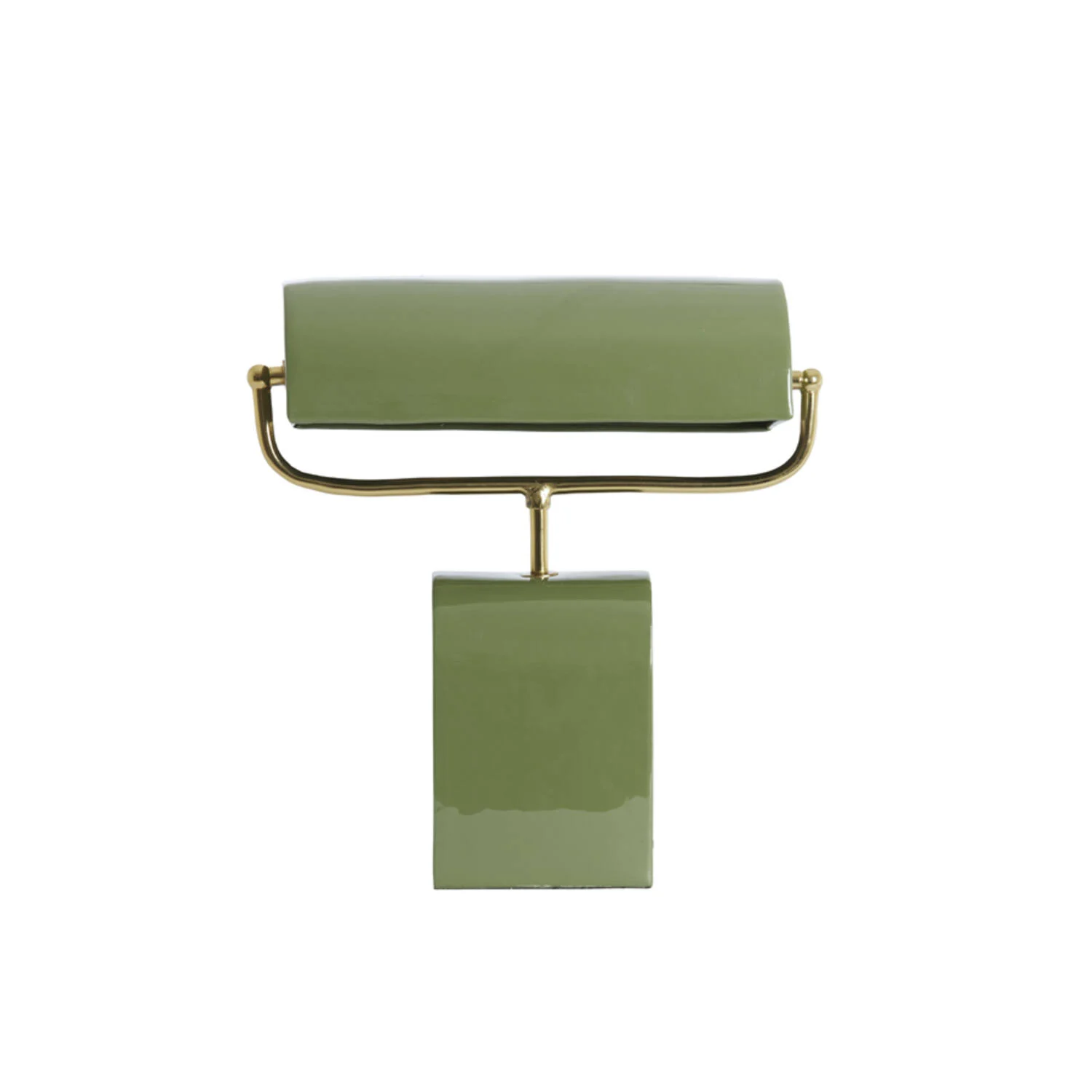 Lámpara de mesa alegre en verde claro con detalles dorados Light & Living Cardona