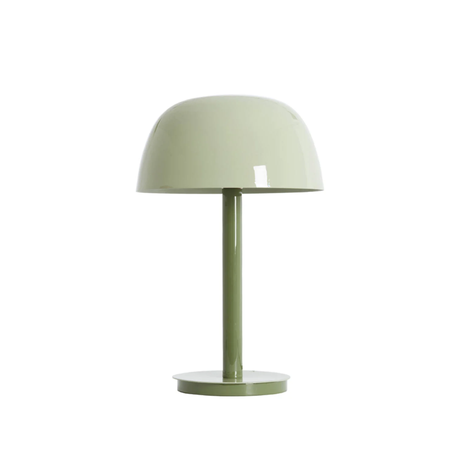 Lámpara de mesa retro verde olivo con toque verde claro Light & Living Marivet