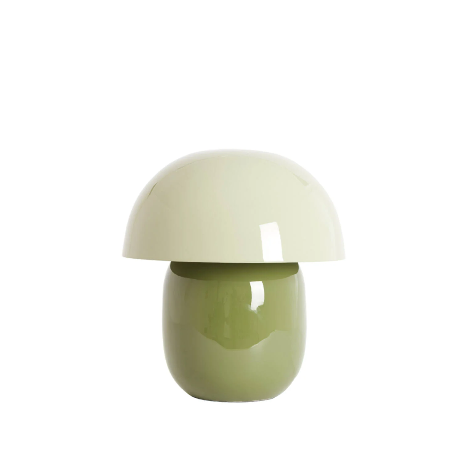 Lámpara de mesa verde oliva con toque verde claro Light & Living Mimosa