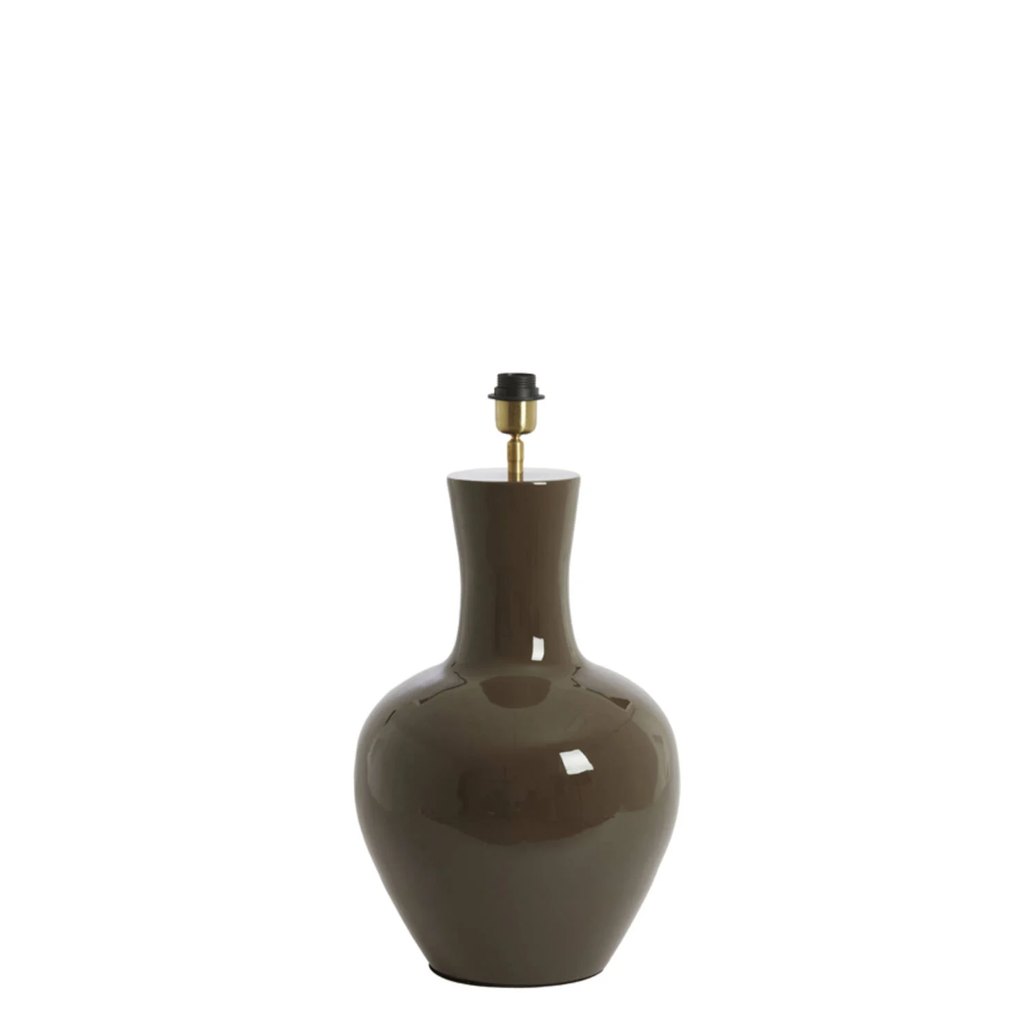 Lámpara de mesa marrón oscuro brillante cálida y elegante Light & Living Nana