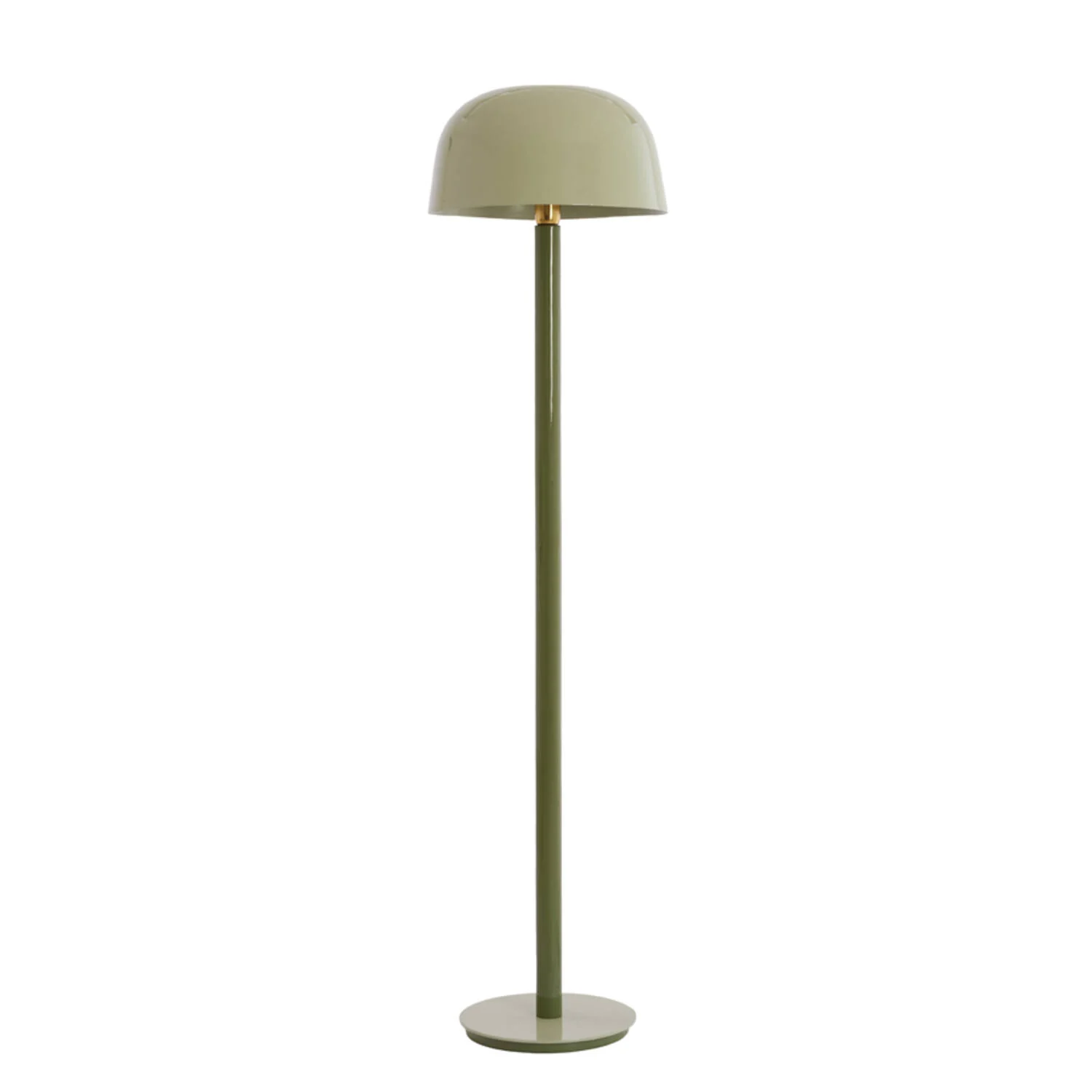 Lámpara de pie retro verde oliva con detalle dorado Light & Living Marivet