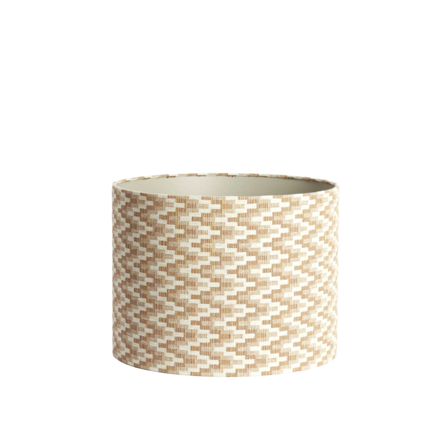 Pantalla cilíndrica marrón textil retro y acogedora Light & Living Jinx