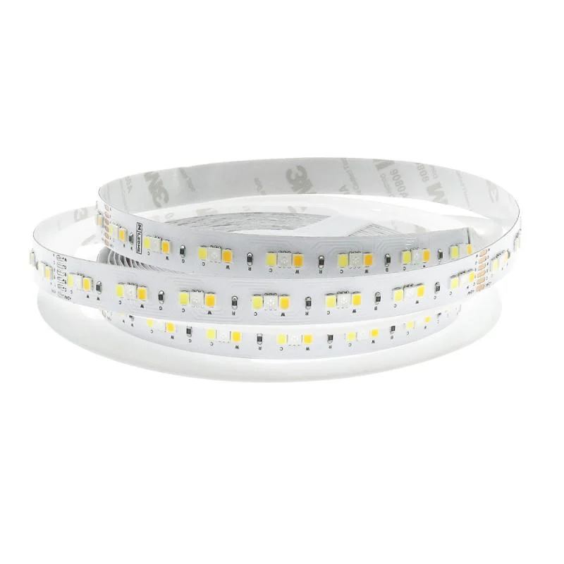 Tira LED 70W 24v DC SMD2835+3535 168 LED/m 14W/m IP20 RGB+CCT (5 metros)