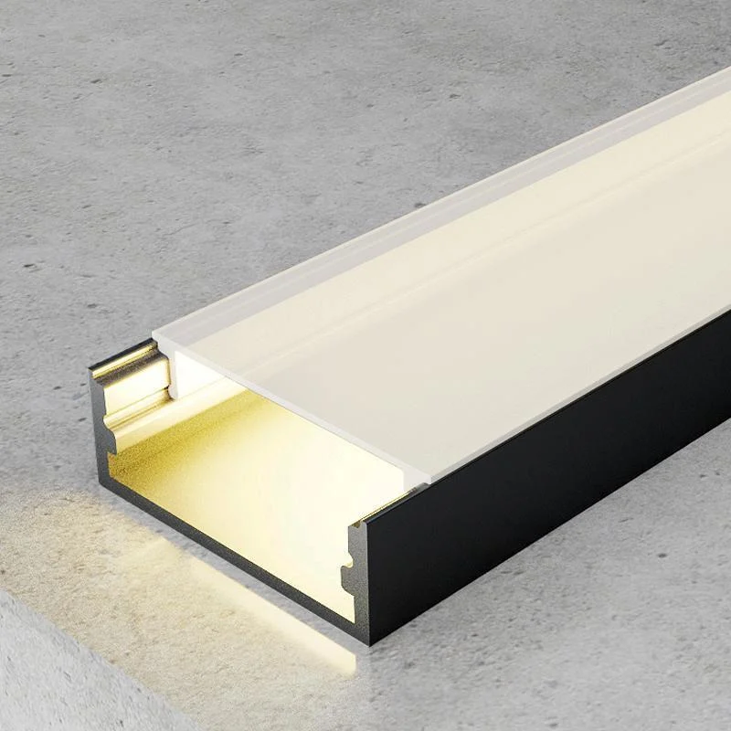 Perfil Aluminio de Superficie Minim Lacado Negro 12/24V/220V 2 metros