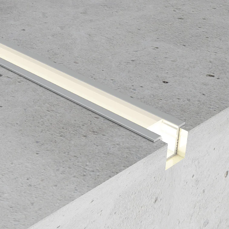 Perfil de Aluminio Yoret para Empotrar con alas 2 metros