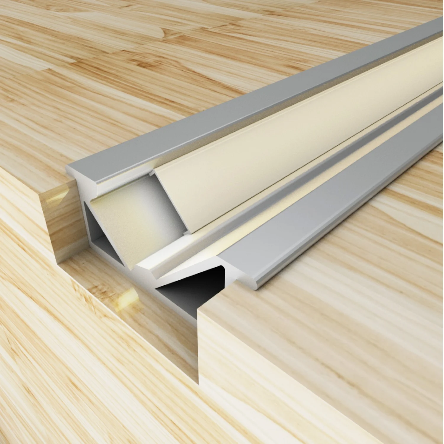 Perfil de Aluminio para Empotrar con alas Mygh 12/24V 2 metros